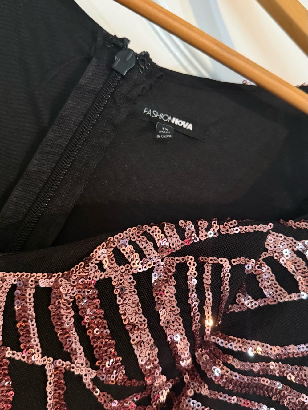 Fashion Nova Shining Lights Sequin Maxi Dress - Pink/Black - Picture 8 of 12
